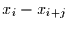 $x_{i}-x_{i+j}$