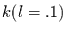 $k(l=.1)$