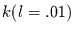 $k(l=.01)$