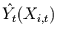 $\hat{Y_{t}}(X_{i,t})$