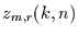 $z_{m,r}(k,n)$