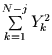 $\sum\limits_{k=1}^{N-j} Y_{k}^{2}$