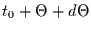 $t_{0}+\Theta+d\Theta$