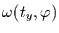 $\omega(t_{y},\varphi)$