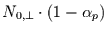 $N_{0,\perp } \cdot(1-\alpha_{p})$